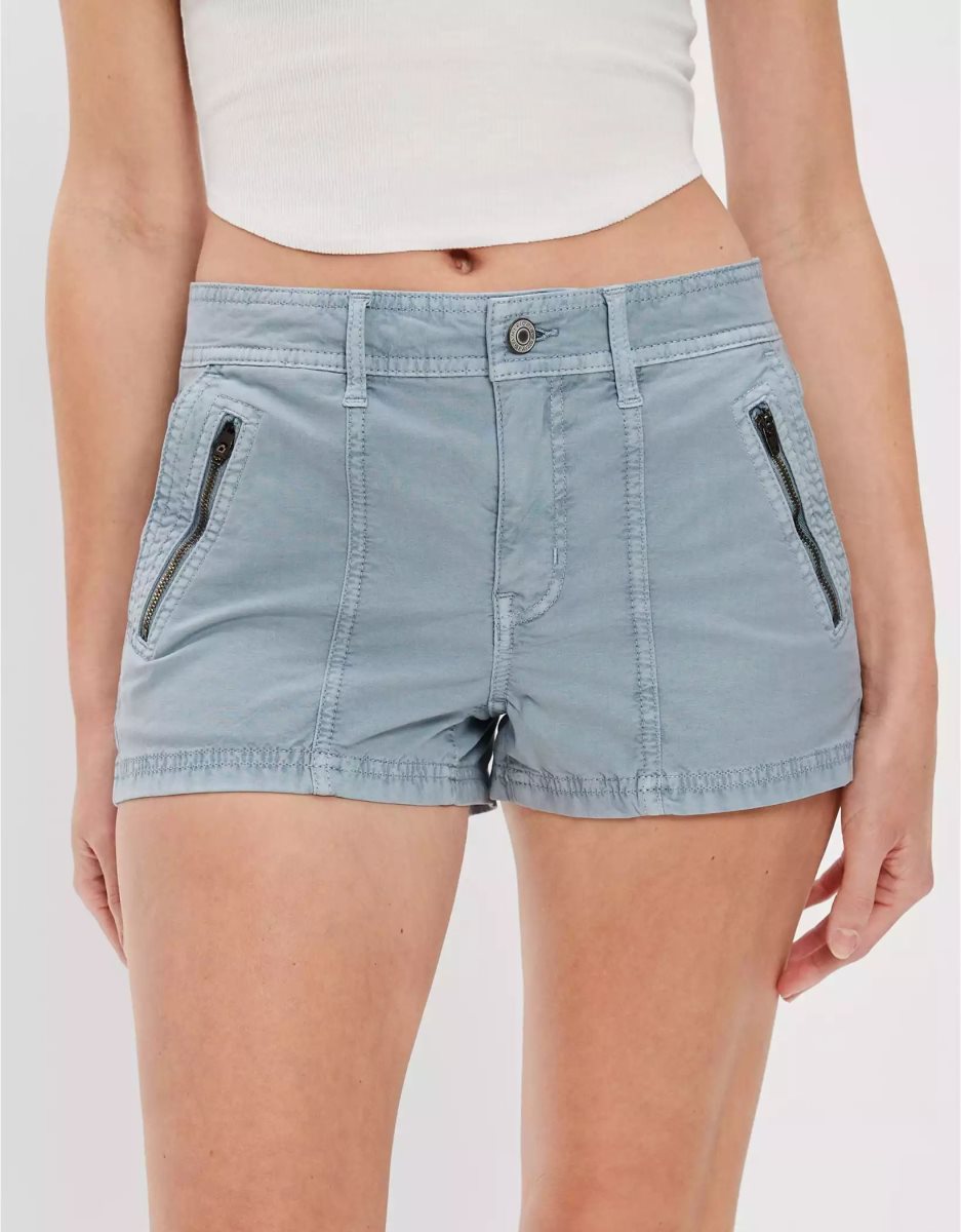 Shorts American Eagle AE Snappy Stretch Low-Rise Bleu Femme | LHY-02235383